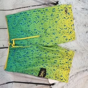 BNWOT Pelagic green Dorado boardshort